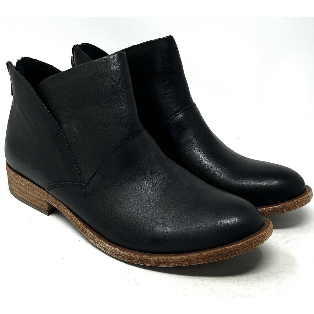 Kork Ease Ryder Black Leather Ankle Bootie Zip Boots Size 7 NEW - Picture 4 of 11